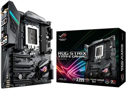 ASUS ROG STRIX X399-E GAMING AMD Ryzen Threadripper TR4 DDR4 M.2 U.2 X399 EATX HEDT Motherboard with onboard 802.11AC WiFi, USB 3.1 Gen2, and AURA Sync RGB Lighting