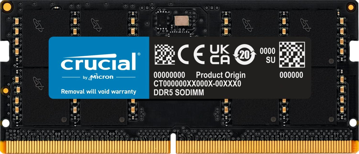 Crucial RAM 32GB DDR5 4800MHz CL40 Laptop Memory CT32G48C40S5 - T