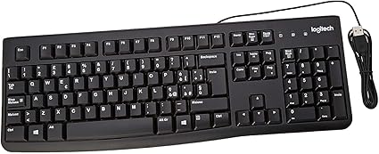 Logitech K120 Wired Business Keyboard, QWERTY Italian Layout - Black