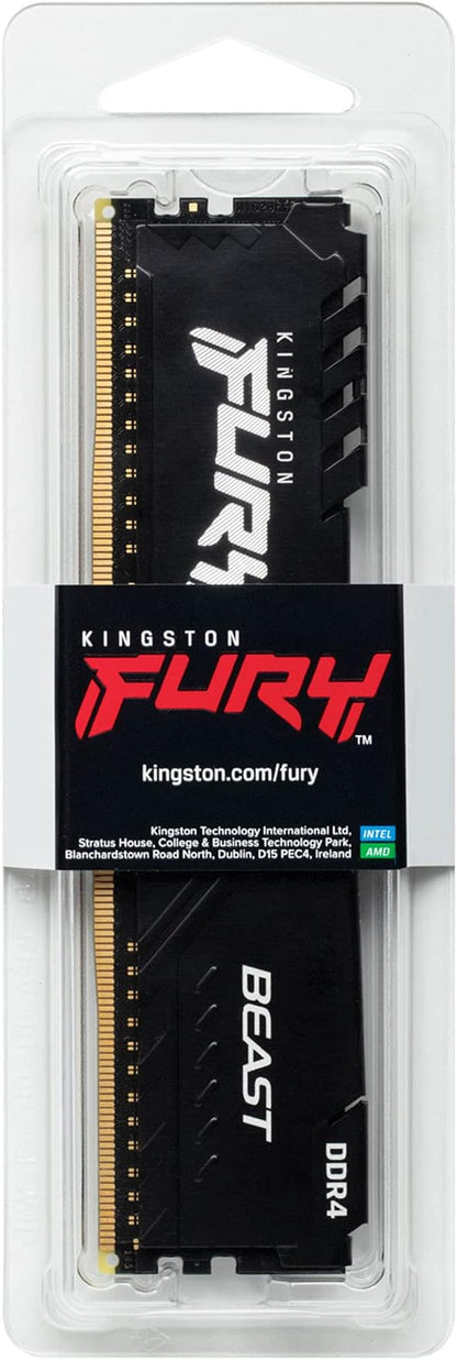 Kingston FURY Beast RGB 16GB 3200MHz DDR4 CL16 Desktop Memory Single Stick KF432C16BBA/16