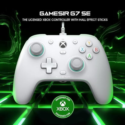 G7 SE Wired Controller for Xbox Series X|S, Xbox One & Windows 10/11, Plug and Play Gaming Gamepad with Hall Effect Joysticks/Hall Trigger, 3.5 mm Audio Jack