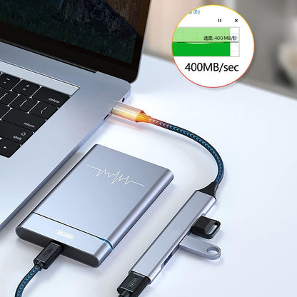 USB 3.0 Hub - with 4 Port Extender with 1 USB 3.0 & 3 USB 2.0 Multi USB Connector to Macbook Pro/Air, Xbox, Windows, iOS, Android, Vista, Multiple Port for PC