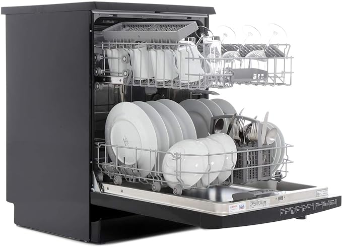 Bosch sms25ab00g free standing dishwasher 60 cm 12 person - black