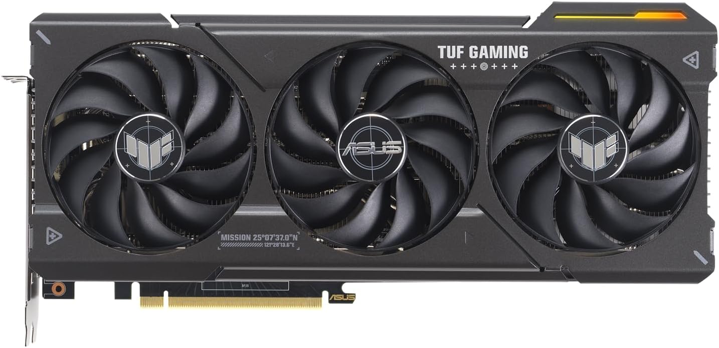 ASUS GeForce RTX 4070 Super 12G TUF Gaming OC Graphics Card - 2580MHz Boost Clock, GDDR6X, PCIe Gen 4, DLSS 3, HDMI 2.1a, 3 x DisplayPort 1.4a (Supports 4K & 8K HDR) - T