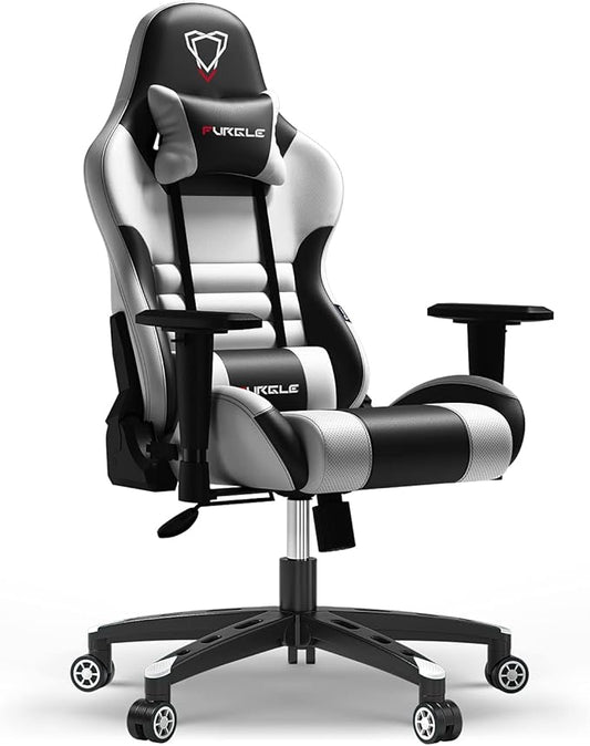 Gaming Chair - Furgle Gamer Chair - Office Chair - 4D Gamer Ergonomic Adjustable Swivel Chair Gaming Chair - Swing Mode - with Headrest and Lumbar Support (WB)