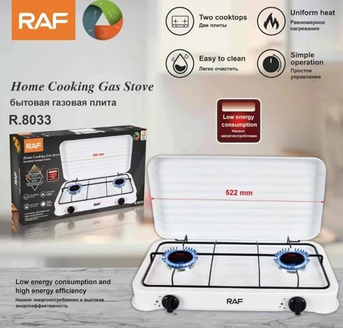 RAF Home Cooking Gas Stove,White, R.8033