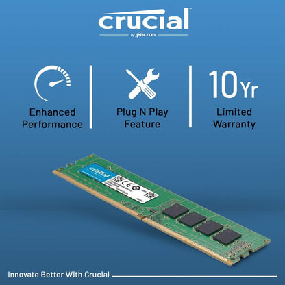 Crucial RAM CB8GU2666 8GB DDR4 2666 MHz DESKTOP Memory - T