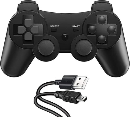 Zexrow Wireless Controller for Play-station 3, Gamepad Joystick for PS3 with USB Charger Cable Cord