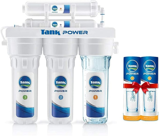 Tank Power Water Filter 5 Stages Plus + 2 Tank Power Cartridges Free, 1 Year Warranty