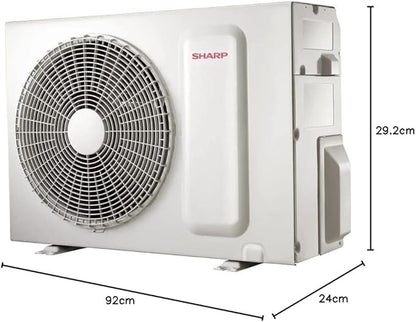 SHARP Split Air Conditioner 1.5 HP Cool, Turbo, White AH-A12YSE