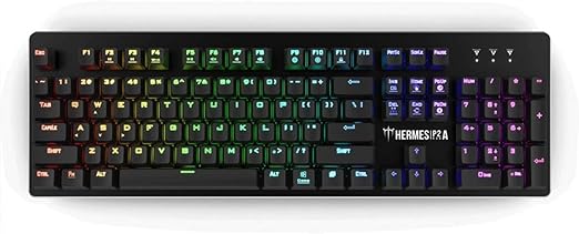 GAMDIAS Hermes P2A Full-Size RGB Mechanical Gaming Keyboard with Optical Switches, 12 Built-in Lighting Effects, 8 Multimedia Keys, 4 Lighting Effects Hotkeys and 32KB Built-in Memory (Multicolour)