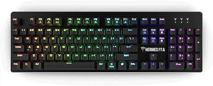 GAMDIAS Hermes P2A Full-Size RGB Mechanical Gaming Keyboard with Optical Switches, 12 Built-in Lighting Effects, 8 Multimedia Keys, 4 Lighting Effects Hotkeys and 32KB Built-in Memory (Multicolour)