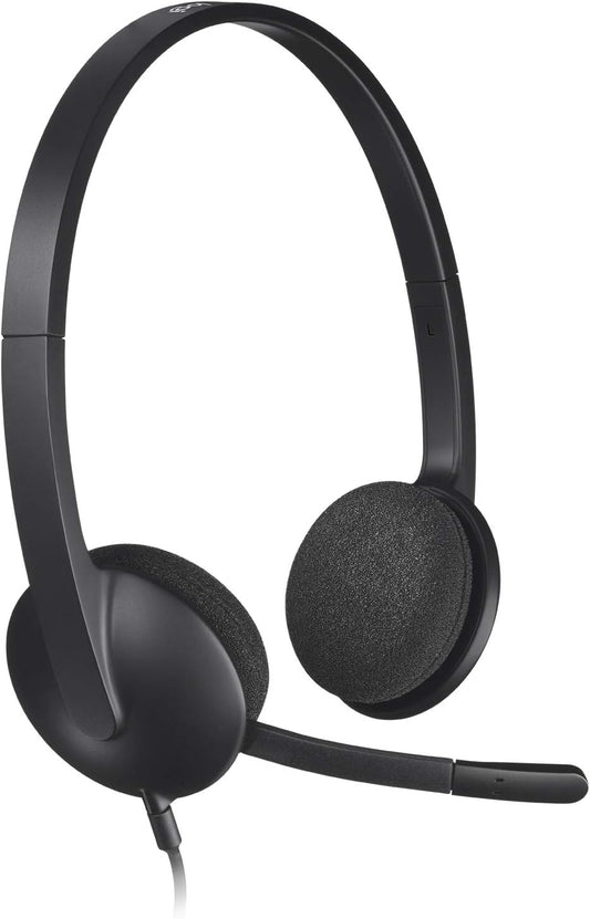 Logitech USB Headset H340, Stereo, USB Headset for Windows and Mac - Black