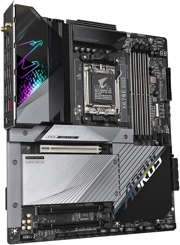 Gigabyte X670E AORUS MASTER ATX Motherboard - Supports AMD Ryzen 7000 Series CPUs (Socket AM5), DDR5 6400(OC), 1x PCIe 5.0 x16, 1x PCIe 4.0 x16, 2x M.2 PCI-E 5.0, 2x M.2 PCI-E 4.0, 2.5G LAN & Wi-Fi 6E - T