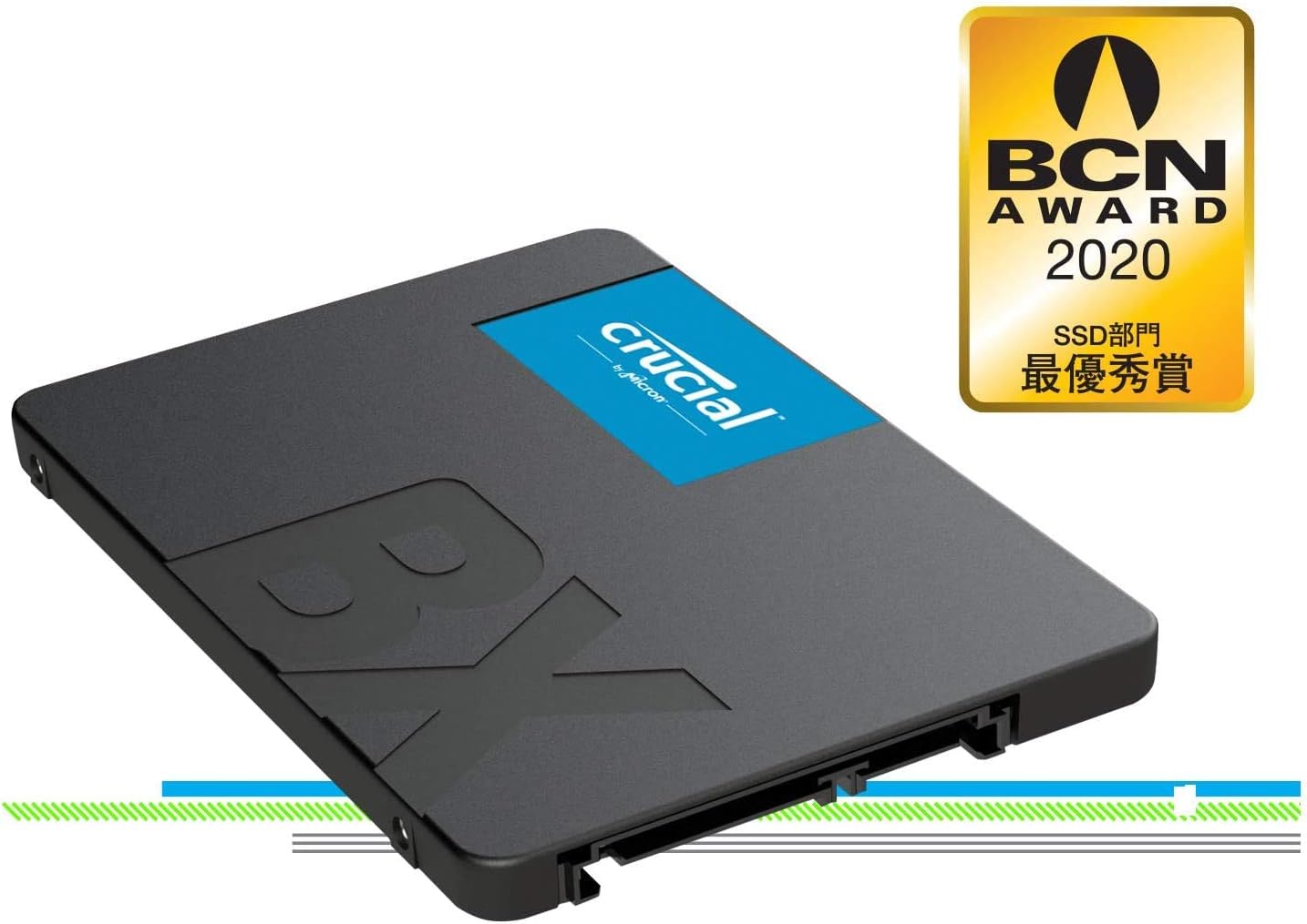 Crucial BX500 240GB 3D NAND SATA 2.5-Inch Internal SSD, up to 540MB/s - CT240BX500SSD1Z Black/Blue