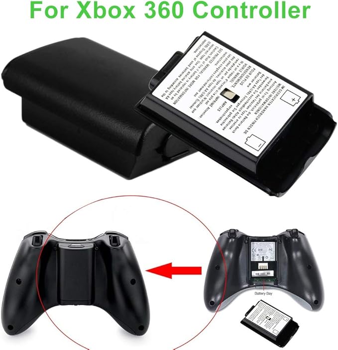 2Pcs AA Battery Plastic Hard Back Cover Case Protector for Xbox 360 Controller