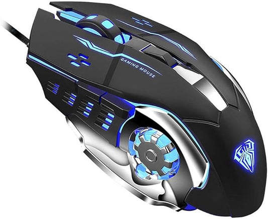 Aula S20 3200 Dpi LED Macro Gaming Mouse - Black