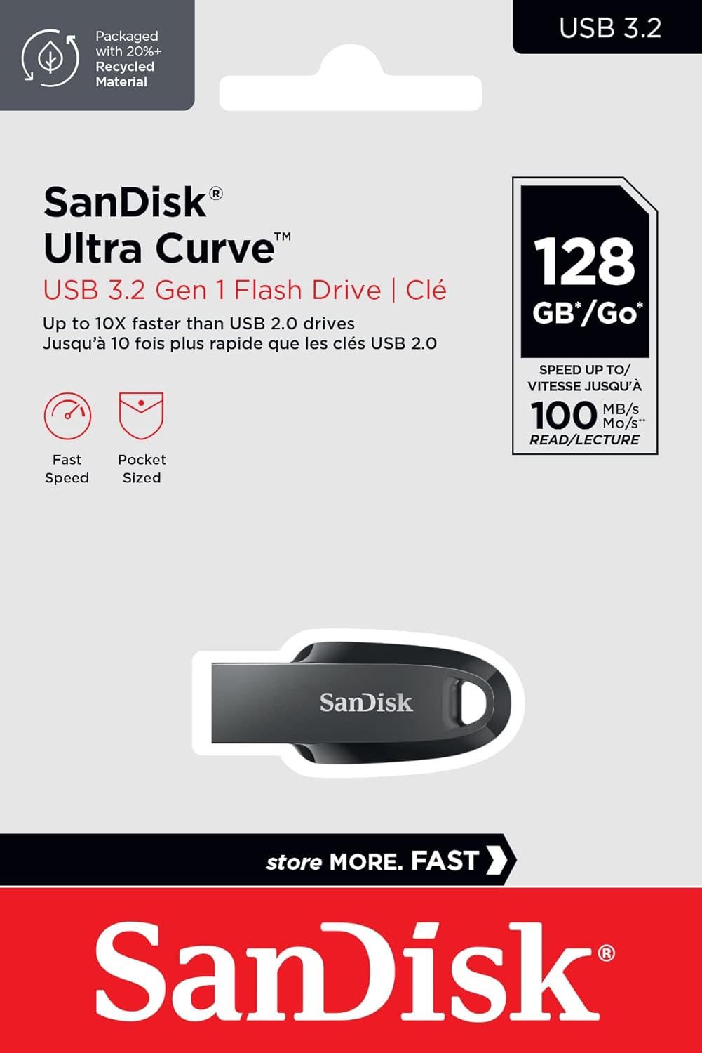 SanDisk Ultra Curve USB 3.2 128GB Black