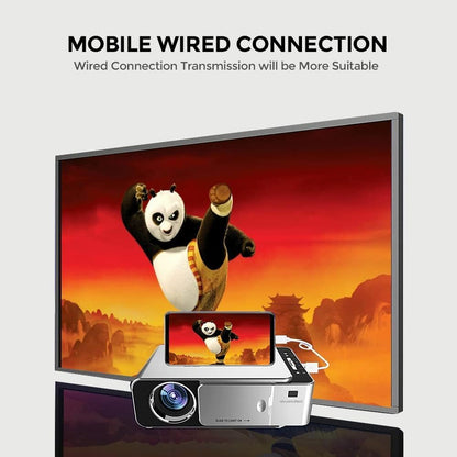 T6 Home Theater LED Projector, WiFi 3500 Lumen Brightness, 1080P HD Portable Wireless Projector for Outdoor Gaming, Home Cinema, Wireless Screen Mirroring, Up to 200" Screen Size - T