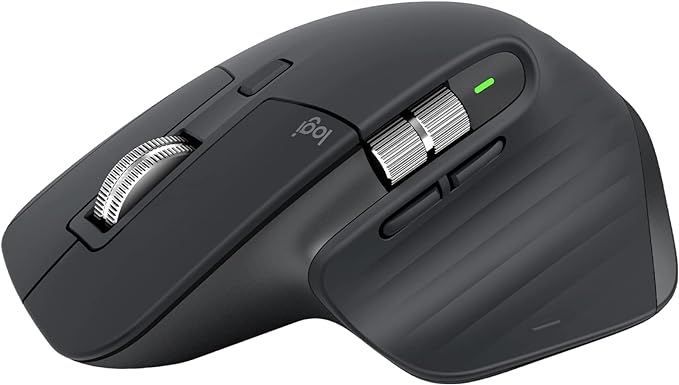 Logitech MX Master 3S - Wireless Performance Mouse with Ultra-Fast Scrolling, Ergo, 8K DPI, Track on Glass, Quiet Clicks, USB-C, Bluetooth, Windows, Linux, Chrome-Graphite