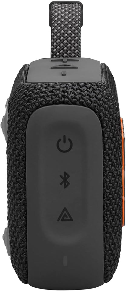 JBL Go 4 - Ultra-Portable, Waterproof and Dustproof Bluetooth Speaker, Big Pro Sound with punchy bass, 7-Hour Built-in Battery, Made in part with recycled materials (Black)