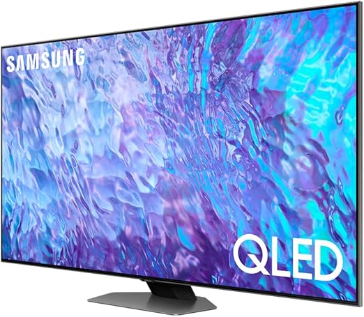 Samsung 65 Inch TV Quantum Processor 4K QLED - Carbon Silver - QA65Q80CAUXEG [2023 Model]