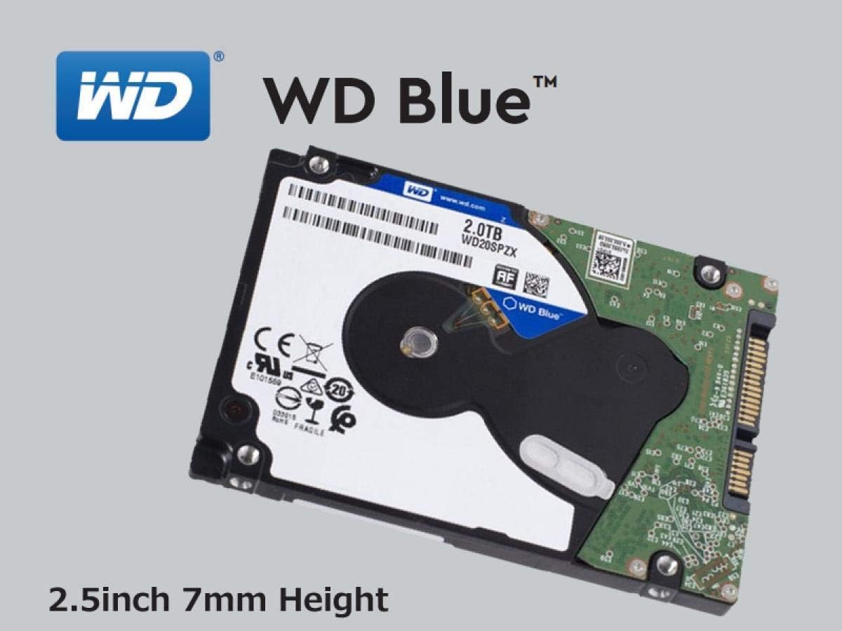 WD 2TB Laptop Hard Drive SATA 6Gb/s 128MB Cache 2.5-Inch 7mm Internal (WD20SPZX)