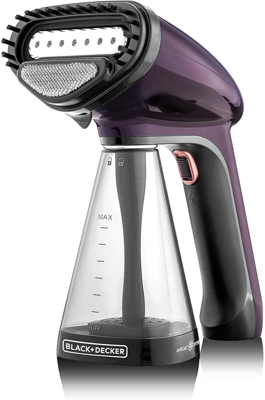 Black & Decker 1500W Handheld Handy Garment Steamer, Purple - HST1500-B5