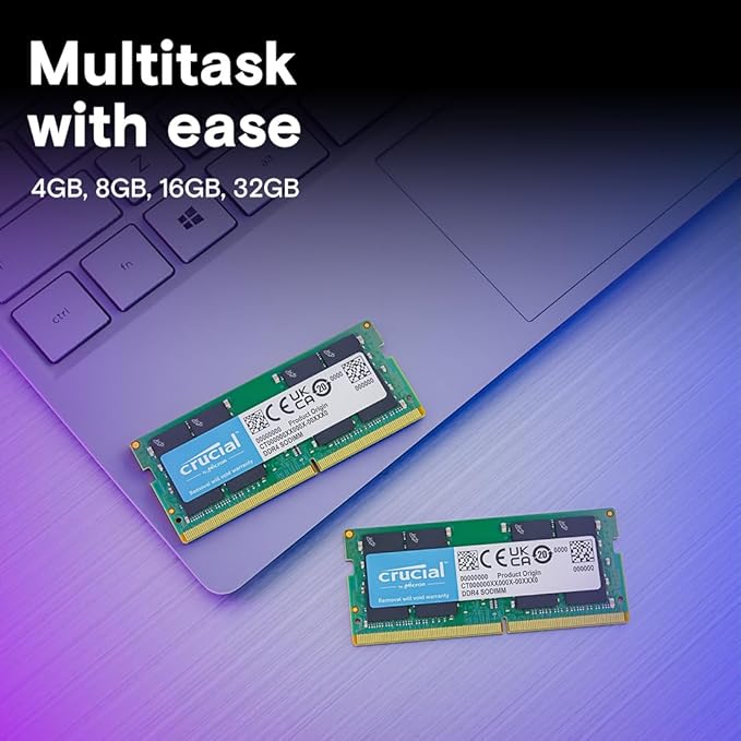Crucial RAM 8GB DDR4 3200 MHz CL22 Laptop Memory CT8G4SFRA32A