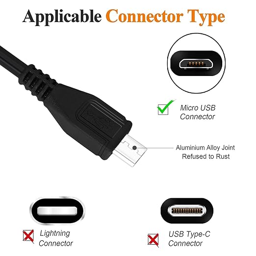 PS4 Controller Charger, 1.8M Micro USB Cable Fast Charging Cable for PS4 Controller/Xbox One/Dual Shock 4/Fire HD/Camera/TV Stick, LG K8V Aristo 5/K40/Phoenix/Escape, Android Charger Cord - T