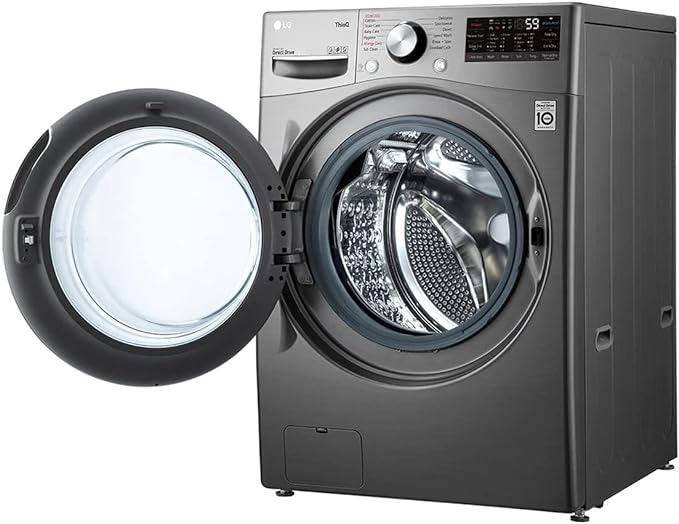 LG Front load washing 15/8KG Dryer with AI DD™ (Intelligent Care with 18% More Fabric Protection), Silver, Bigger capacity, LG ThinQ™- F0L9DGP2S