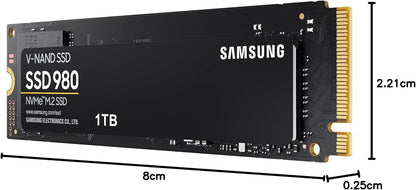 SAMSUNG 980 SSD 1TB PCle 3.0x4, NVMe M.2 2280, Internal Solid State Drive, Storage for PC, Laptops, Gaming and More, HMB Technology, Intelligent Turbowrite, Speeds of up-to 3,500MB/s, MZ-V8V1T0B/AM