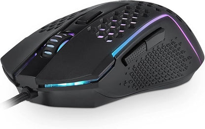 Redragon M987 Wired Ultra-Lightweight Gaming Mouse 55 g Honeycomb RGB Backlit 6 Buttons Programmable with 12400 DPI for Windows PC Computer