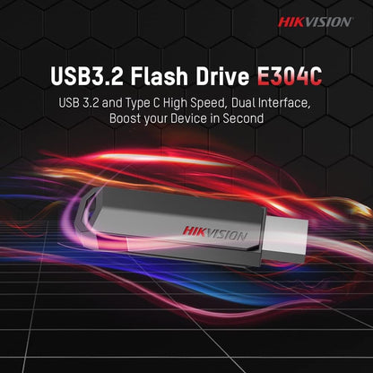 Hikvision E304C Ultra Dual Drive Go USB Type-C Flash Drive - 64GB