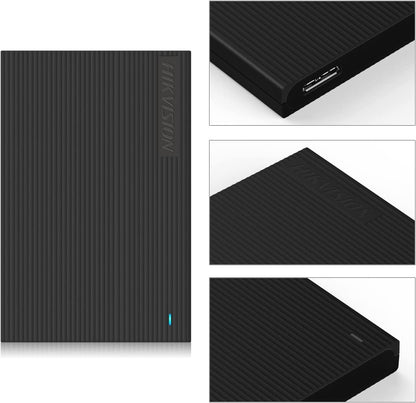 Hikvision T30 Portable HDD 1TB, Hard Disk Drive, Ultra Slim, Mobile External Storage up to 120 M/s USB 3.0, Compatible for Desktop Mobile Phone Laptop (1TB)