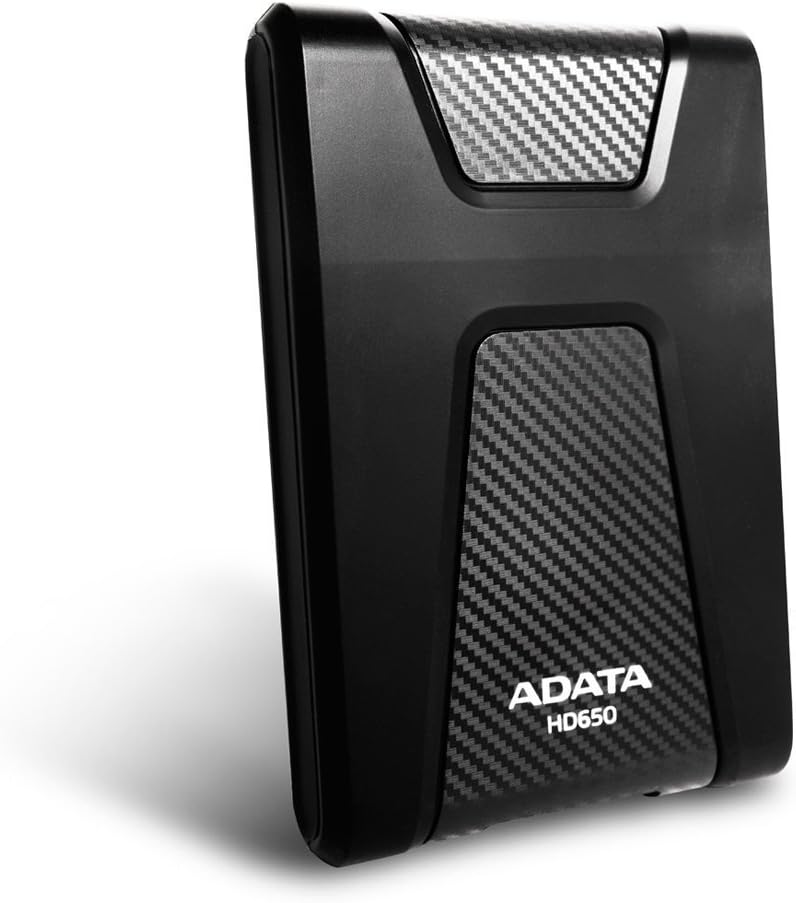 ADATA HD650 1TB USB3.0 High Speed Triple-Layer Anti-Shock Outdoor Style Ruggedize External Hard Drive, Black (AHD650-1TU3-CBK)