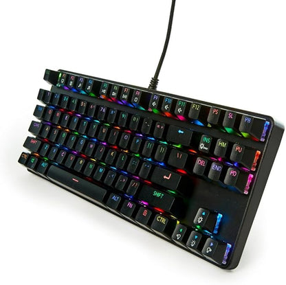 GameStop GS200 RGB Gaming Mechanical Keyboard - Outemu Brown Switches - 1000Hz Polling Rate - FPS Sniper (Black)