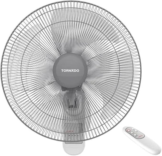 TORNADO Wall Fan 16 Inch, 4 Blades, Remote, White TWF-30