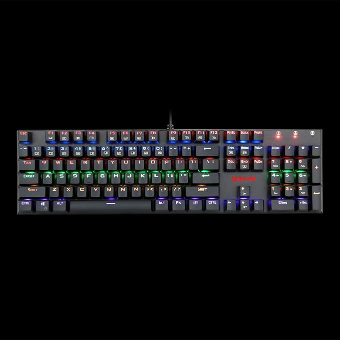 Redragon K565E Rudra Rainbow Mechanical Wired Gaming Keyboard - Blue Switch