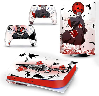 Toxxos PS5 Skin - Disc Edition Anime Console and Controller Accessories Cover Skins PS5 Controller Skin Gift ps5 Skins for Console Full Set Blue ps5 Skin