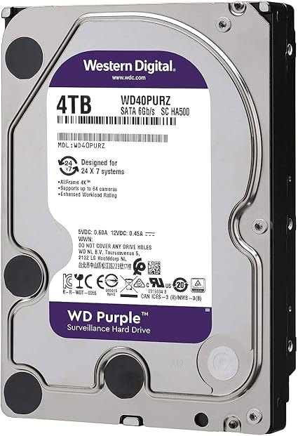 Western Digital WD Purple 4TB Surveillance Hard Disk Drive