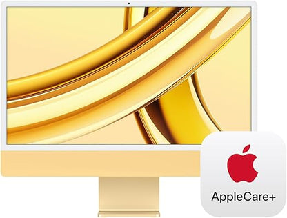 Apple 2023 iMac All-in-One Desktop Computer with M3 chip: 8-core CPU, 10-core GPU, 24-inch Retina Display, 8GB Unified Memory, 256GB SSD Storage, Matching Accessories. Works with iPhone/iPad; Yellow