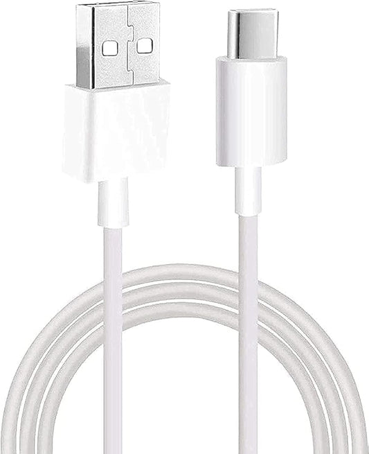 cable -USB-Type-C cable with ultra-fast charging for Oppo, Samsung, Xiaomi, Huawei or other Type-C-enabled cable with fast charging devices (1m length, white color) USB type-C)