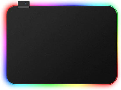 GMS-X3 RGB Gaming Mouse Pad 9 Lighting Modes Oversized Glowing Led Extended Mouse Pad Non-Slip Rubber Mat 35cmx25cm