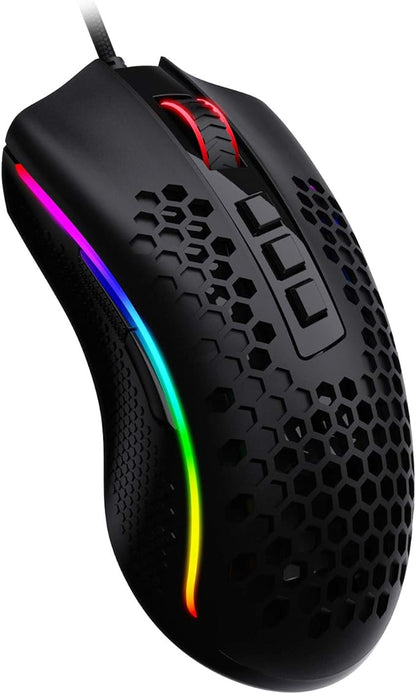 Redragon M808 Storm -85Gram RGB Gaming Mouse | Optical Sensor 3327 12,400 DPI | Programmable Buttons | Ultralight Honeycomb Shell | FOR PC