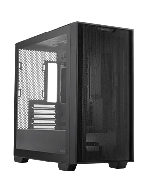 ASUS A21 Micro-ATX Case Black Edition Supports Graphics Cards up to 380mm, 360mm Coolers, & Standard ATX PSUs, Porous Front-Panel Mesh, Compatible with New BTF Hidden Connector Technology - T