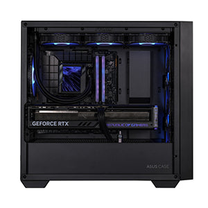 ASUS A21 Micro-ATX Case Black Edition Supports Graphics Cards up to 380mm, 360mm Coolers, & Standard ATX PSUs, Porous Front-Panel Mesh, Compatible with New BTF Hidden Connector Technology - T