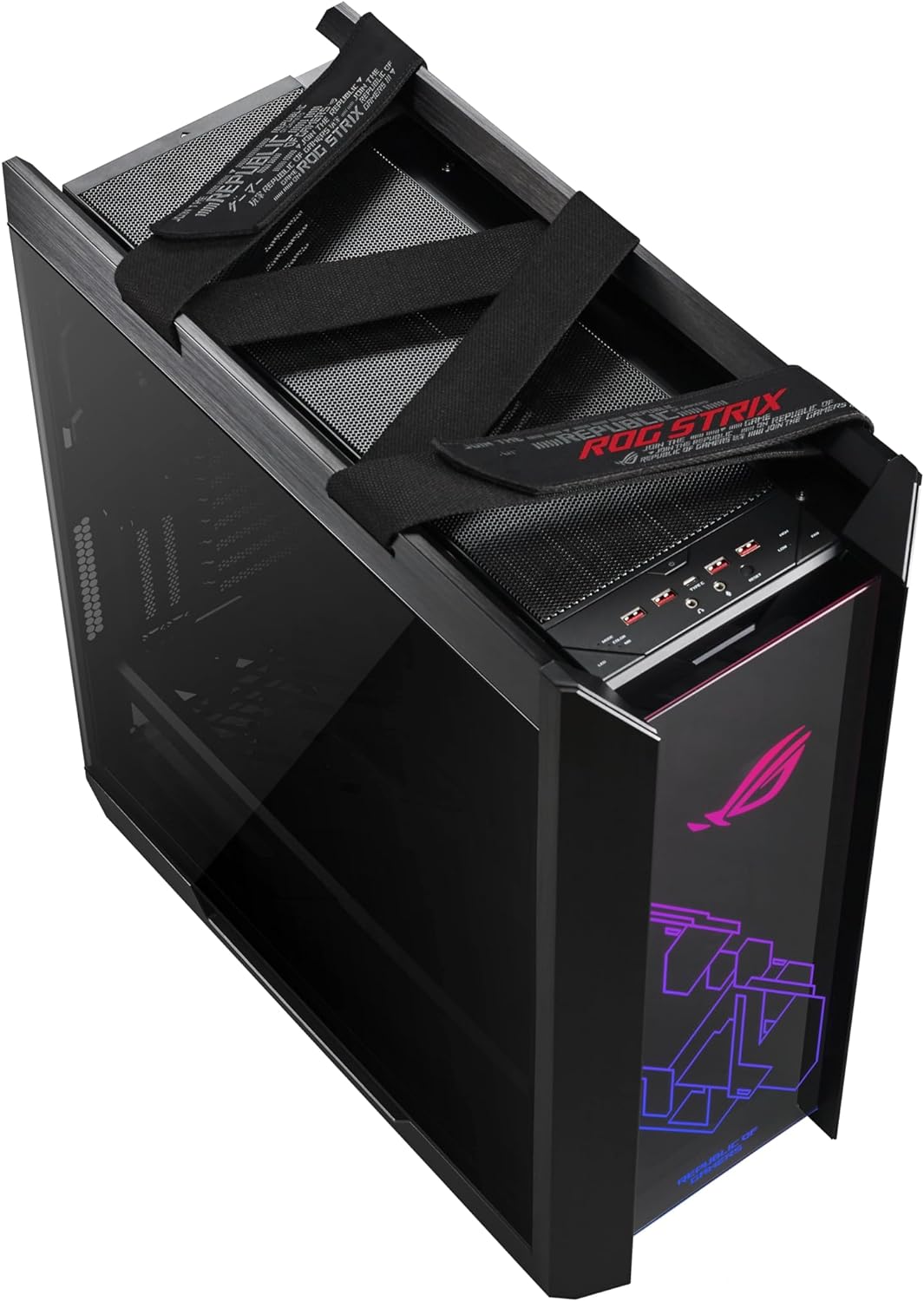 Asus Rog Strix Helios White Edition Rgb Atx/Eatx Mid-Tower Gaming Case With Handle, Tempered Glass, Aluminum Frame, Gpu Braces, 420mm Radiator Support And Aura Sync, 90Dc0023-B39000