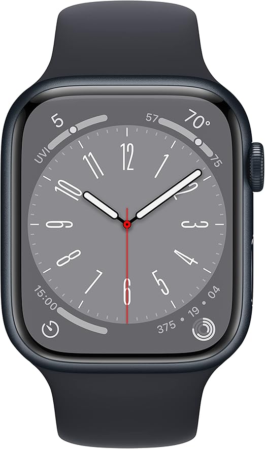 Apple MNUJ3LL/A Watch Series 8, 45MM Midnight Aluminum Case