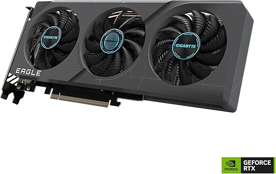 Gigabyte GeForce RTX 4060 Eagle OC 8G Graphics Card, 3X WINDFORCE Fans, 8GB 128-bit GDDR6, GV-N4060EAGLE OC-8GD Video Card